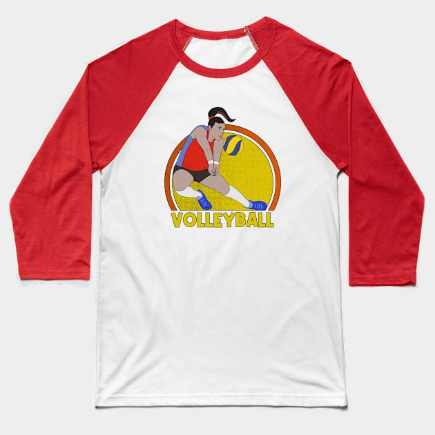 Volleyball Player Baseball T-Shirt by DiegoCarvalho